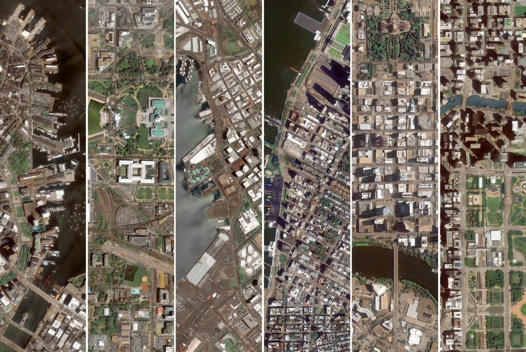 12 U.S. Cities From Space.‎‎ ‎‎‎‎‎‎‎A Satellite Perspective on America’s 250th.